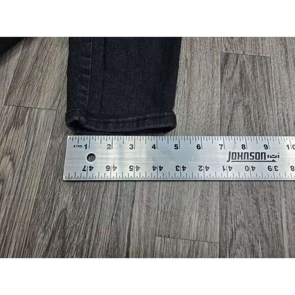 (3/$35) Old Navy Size 12 Long Skinny Mid Rise Pull On Stretch Grey Black Jeans - Picture 11 of 11